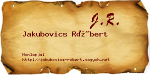 Jakubovics Róbert névjegykártya